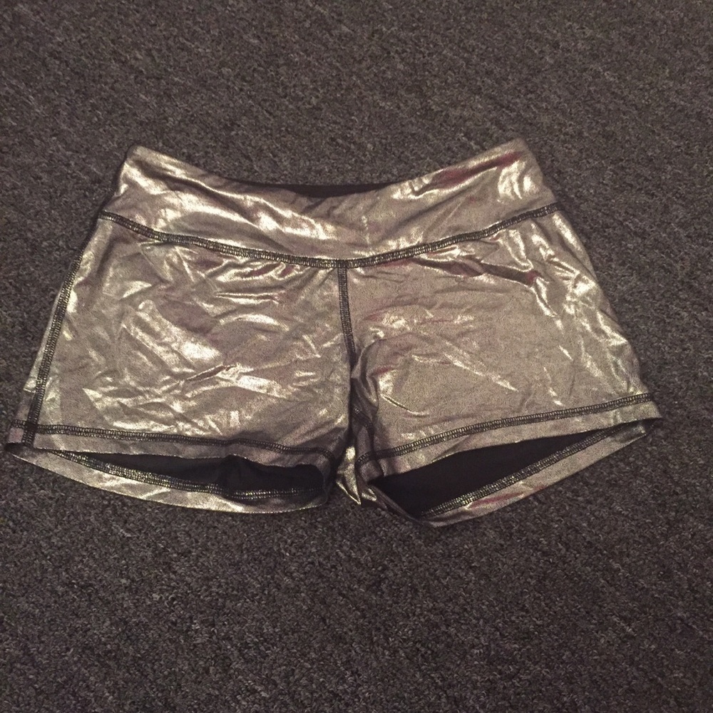 Shiny booty shorts